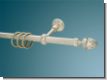 Gardinenstange Eisen weiss-gold 20 mm Pinie Modell Isabel