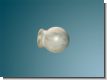 Endst�ck Kugel Eisen weiss-gold f�r 20mm Gardinenstangen