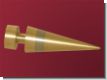Endst�ck Kegel bicolor Messing matt massiv 16mm