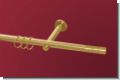 Gardinenstange Jolly 1-lfg Messing matt massiv 16 mm