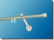 Gardinenstange Innenlauf 16mm Modell Anna 1-lfg Edelstahldesign