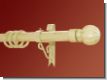 Gardinenstange Eisen weiss-gold 30mm Modell Jorge Konsole