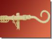 Gardinenstange Eisen weiss-gold 30mm Modell Hector Konsole