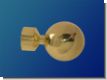 Endst�ck Modell Kugel Messing glanz massiv f�r 30mm Gardinenstan