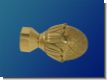 Endst�ck Modell Pinie Messing glanz massiv f�r 30mm Gardinenstan