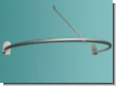 Gardinenstange gebogen f�r Windfang Vorh�nge 33 mm Edelstahl