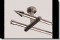 Gardinenstange Edelstahl 16mm doppell�ufig mit Deckentr�ger Mode