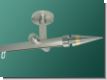 Gardinenstange Decke  Edelstahl Innenlauf 20mm Kegel Messing