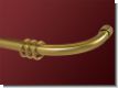 Gardinenstange mit Bogen Messing 20mm french return rod