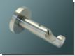 Wandtr�ger 20mm Messing Nickel matt 7,5cm Wandabstand