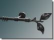 Gardinenstange Eisen schwarz 16mm Modell Blatt