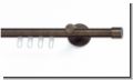 Gardinenstange Alu Innenlaufsystem 20 mm Messing antik Design