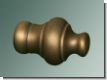 Endst�ck Messing bronziert Modell Joseph f�r 28mm Rohr