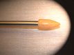 Endst�ck f�r Gardinenstange 12 mm  Patrone Stein apricot