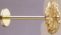 Raffhalter Bastien Messing massiv mit gro�er Rosette 100mm