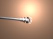 Klemmstange Messing massiv nickel matt mit Druckfeder 7mm
