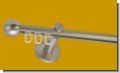 Gardinenstange Innenlauf Edelstahldesign 16mm Modell Kugel